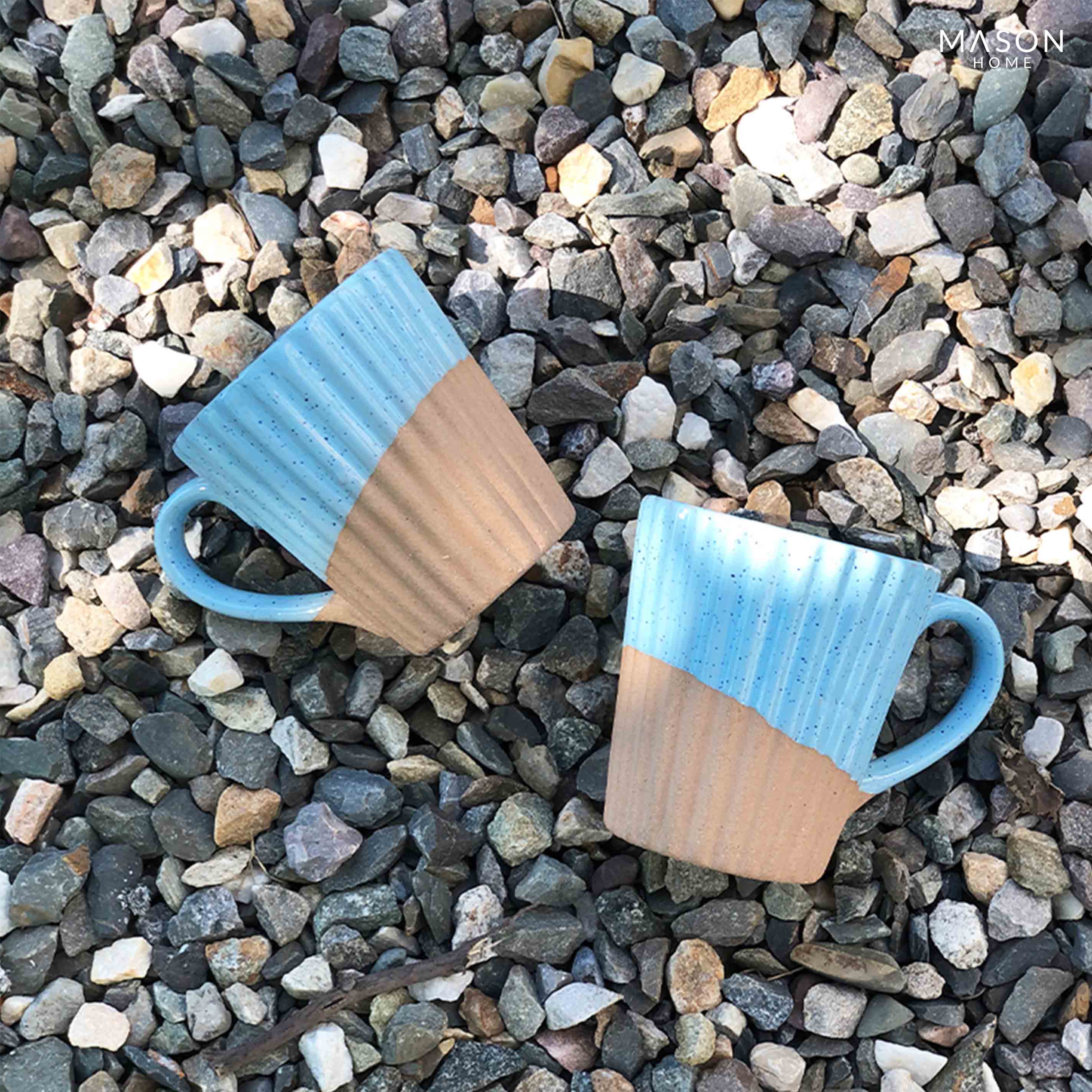 Male Striped Coffee Mug (Set Of 2)