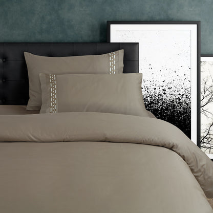 Vibrant Embroidery Military Green Bedsheet