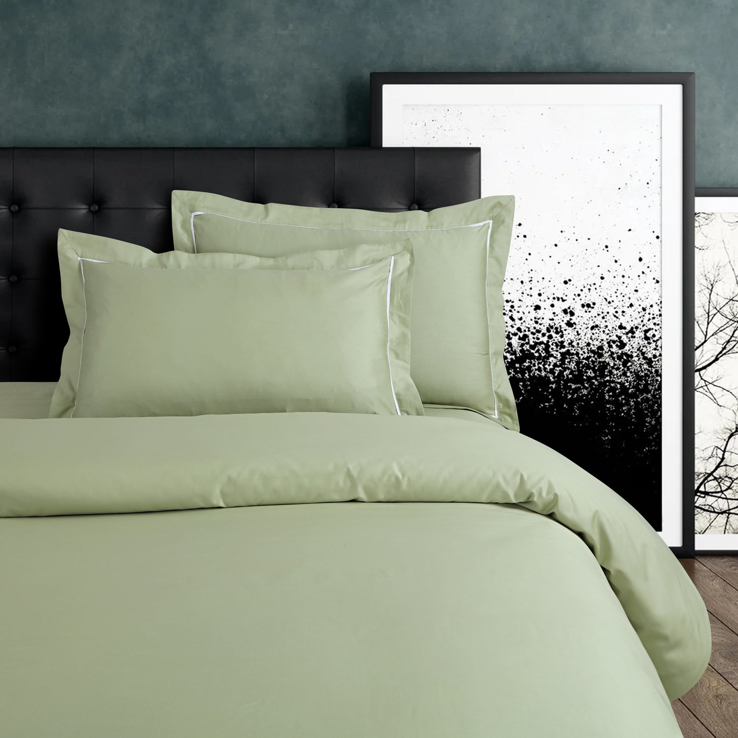 Vibrant Solid Sage Green Bedsheet