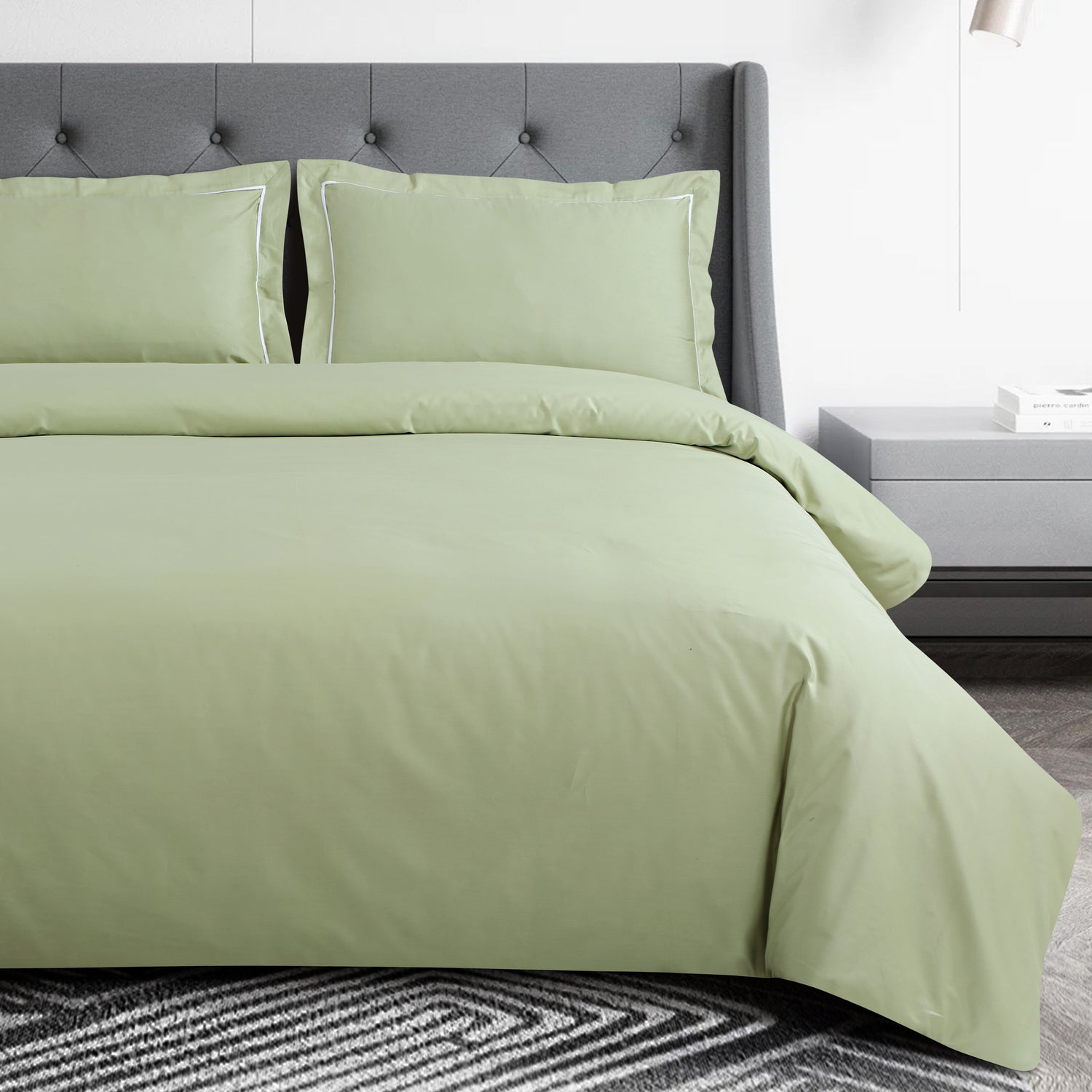 Vibrant Solid Sage Green Bedsheet
