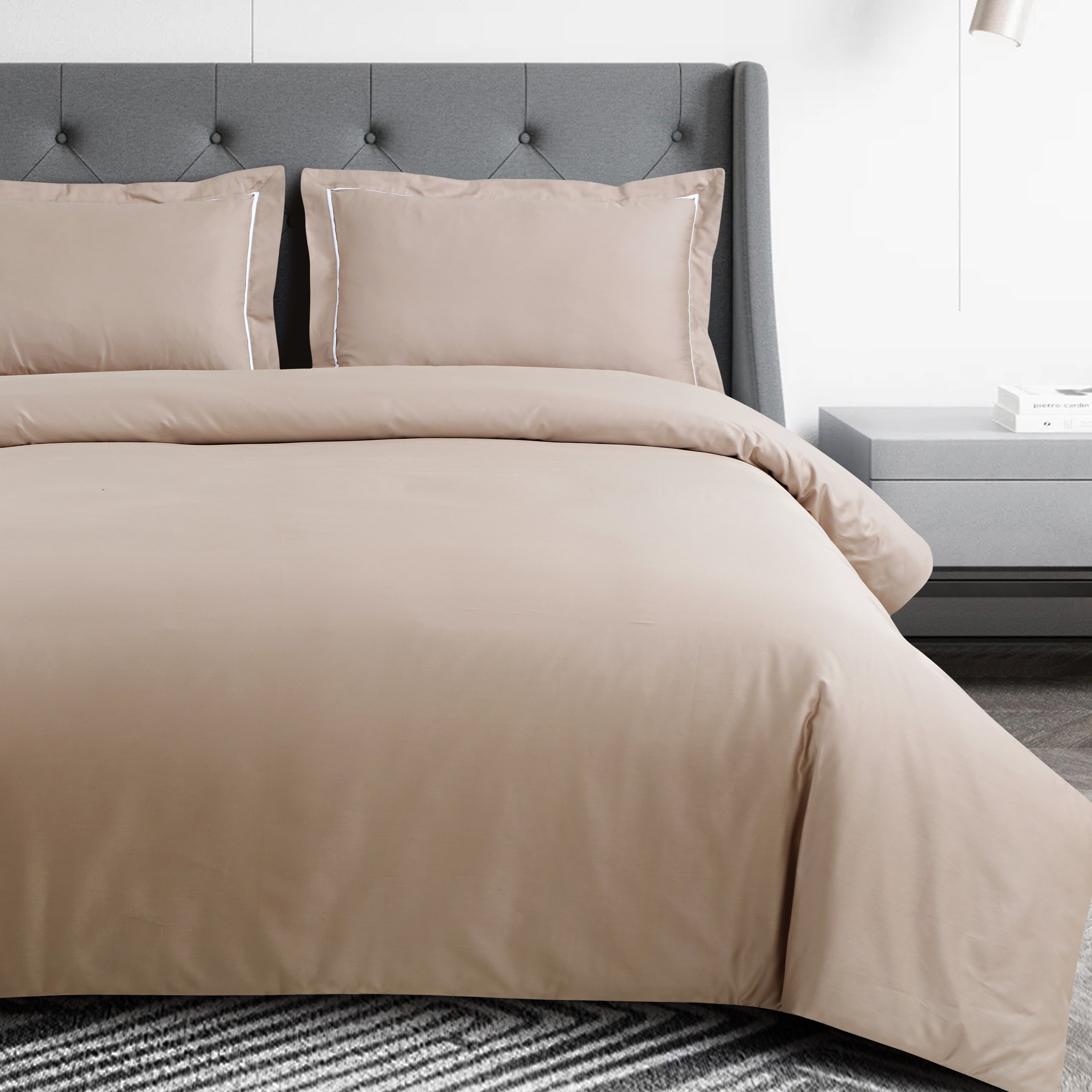Vibrant Solid Taupe &amp; Brown Bedsheet