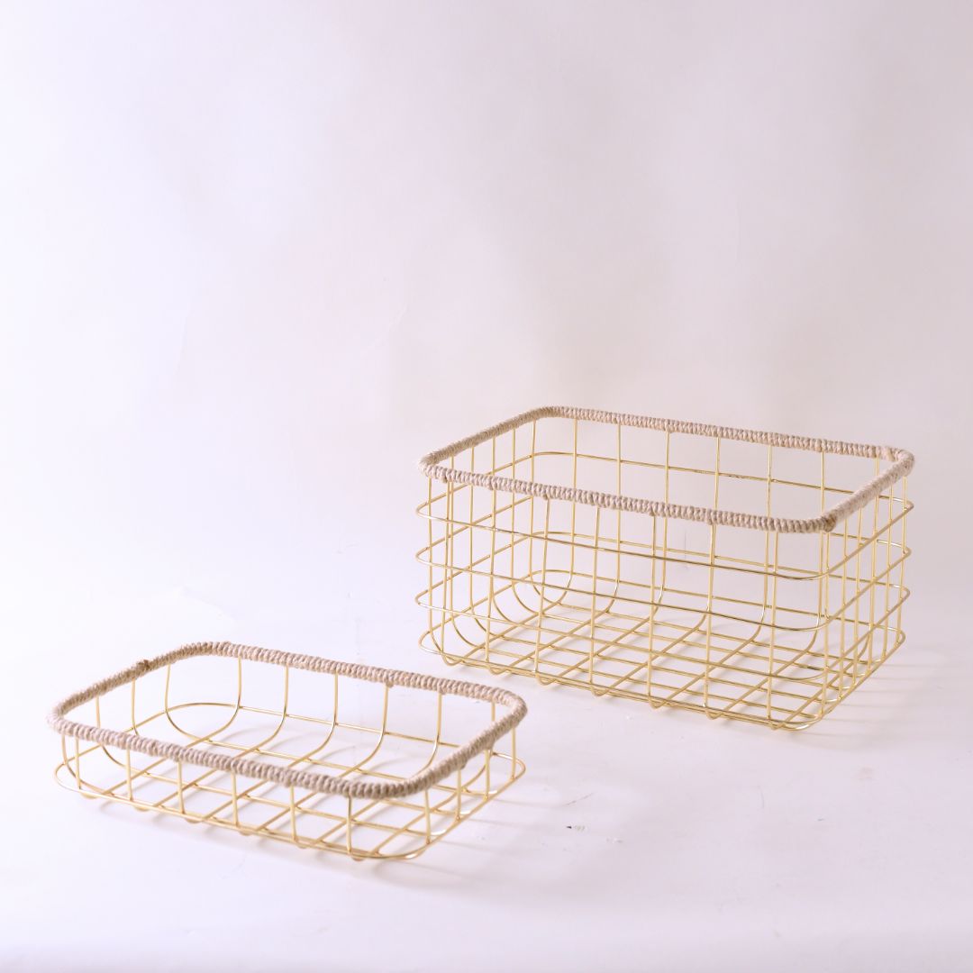 SOCHI BASKET GOLD - SMALL - Mason Home by Amarsons - Lifestyle &amp; Decor