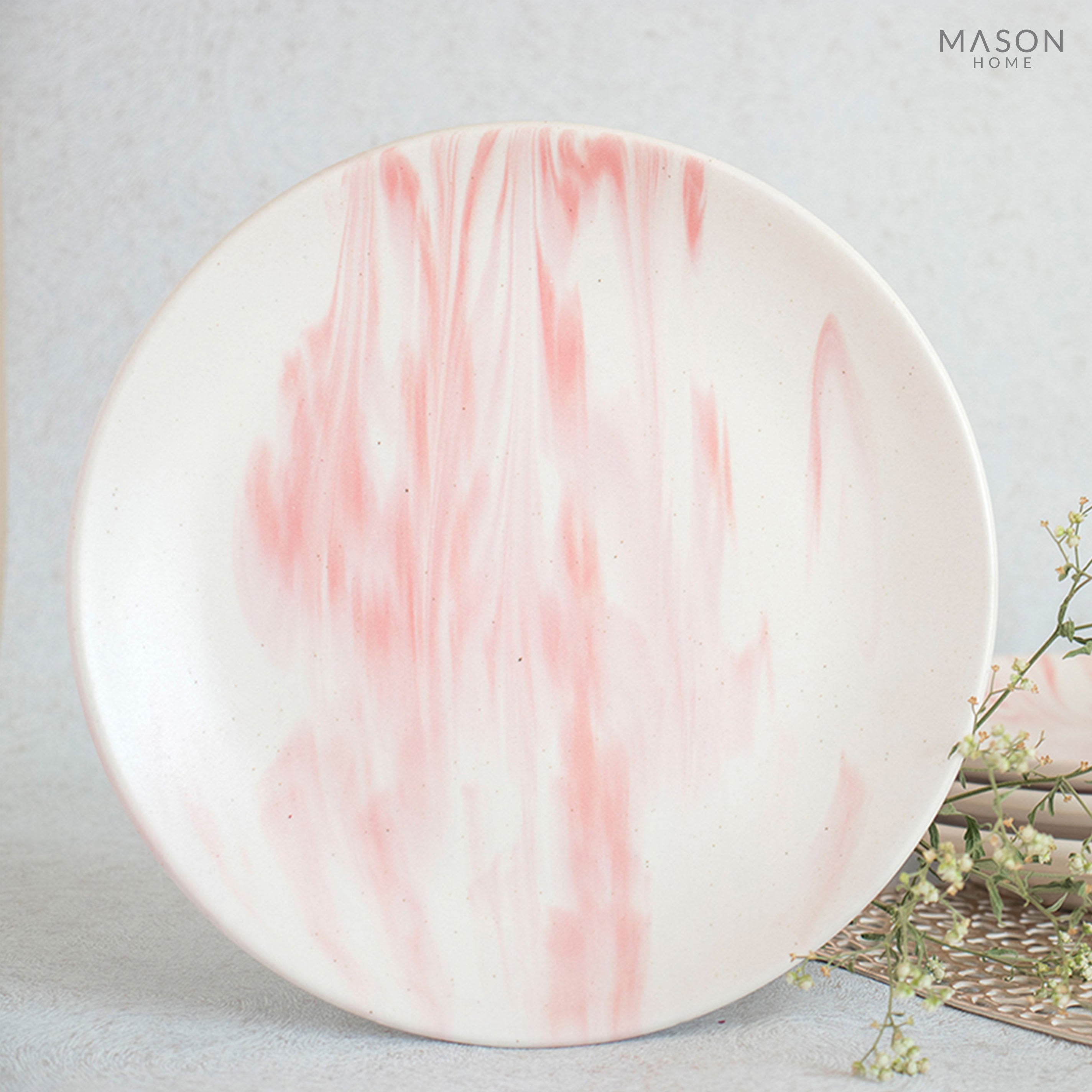 Pink Marble Plate (Set Of 2)