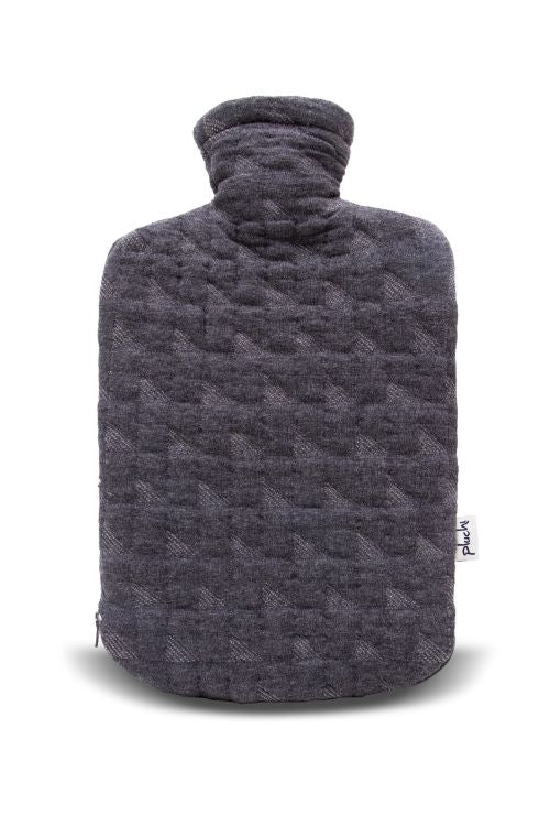 Alp - Dark Grey Melange Knitted Hot Water Bottle Cover
