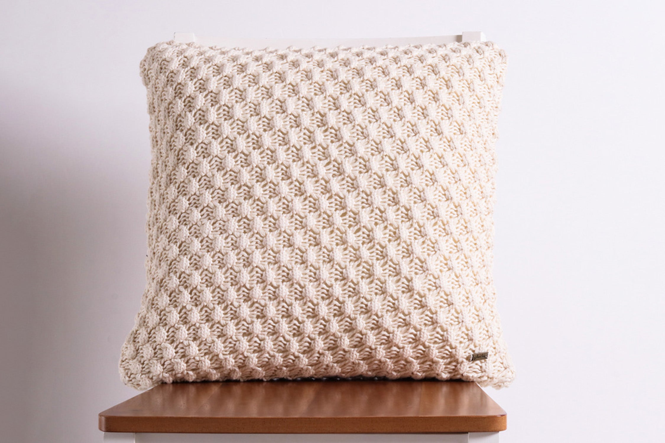 Popcorn - Natural Cotton Knitted Cushion Covers