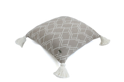 Gianna- Natural &amp; Stone Cotton Knitted Cushion Covers