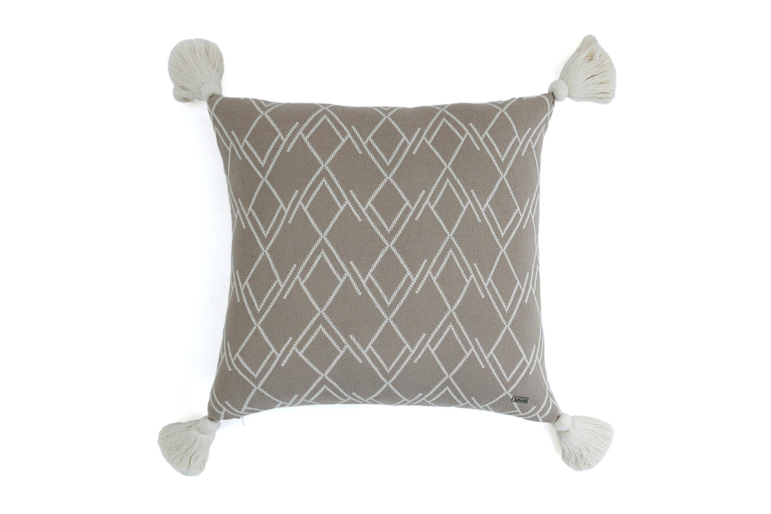 Gianna- Natural &amp; Stone Cotton Knitted Cushion Covers