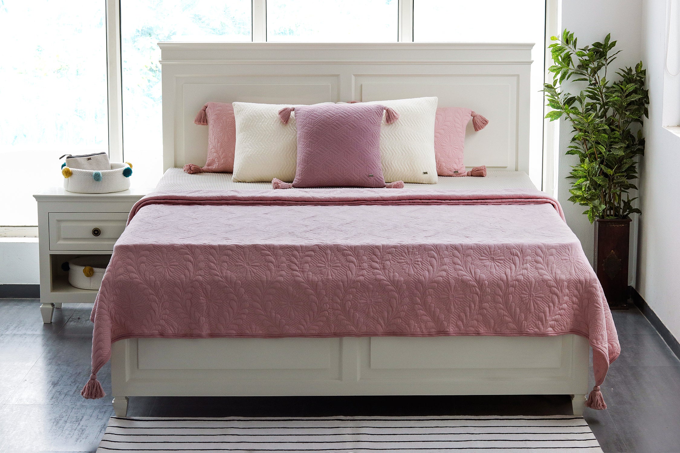 Floral - Pink Pearl Bedcover