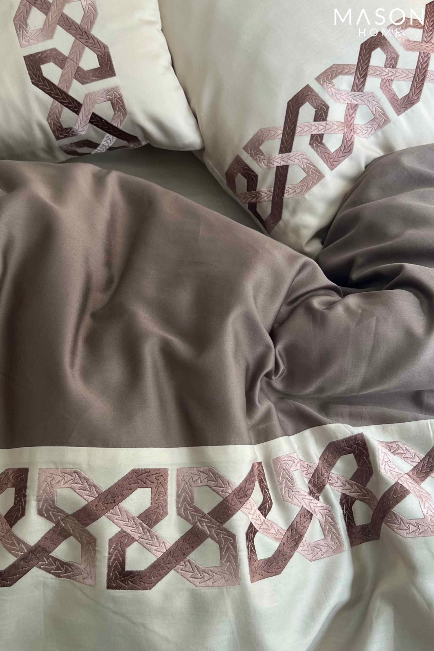 Alley Oats Beige Taupe Dreams Duvet Cover