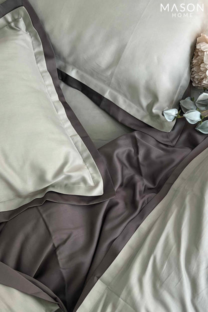 Sage Green and Elephant Grey Duplex Duvet Cover