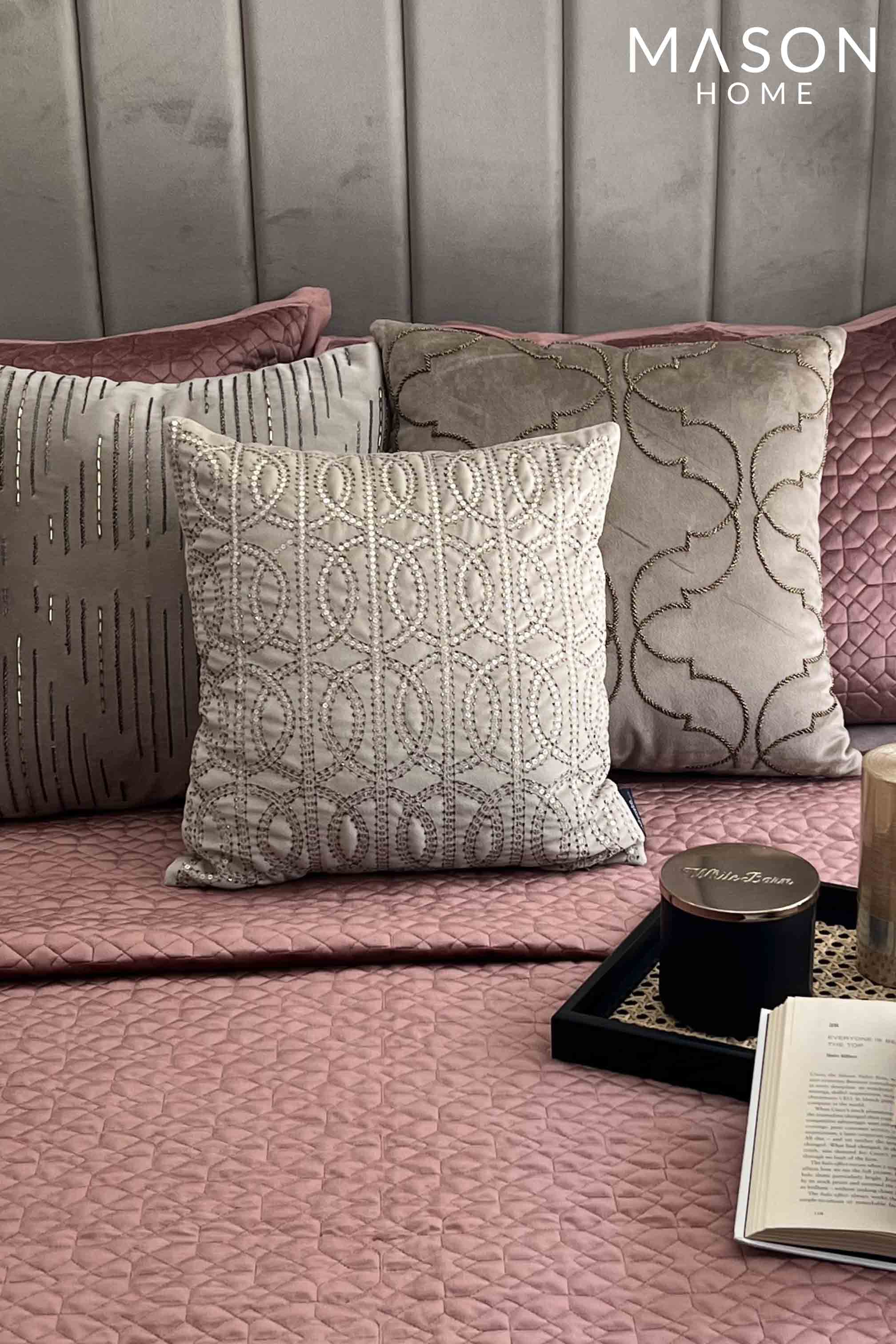Nouveau Blush Velvet Bedspread
