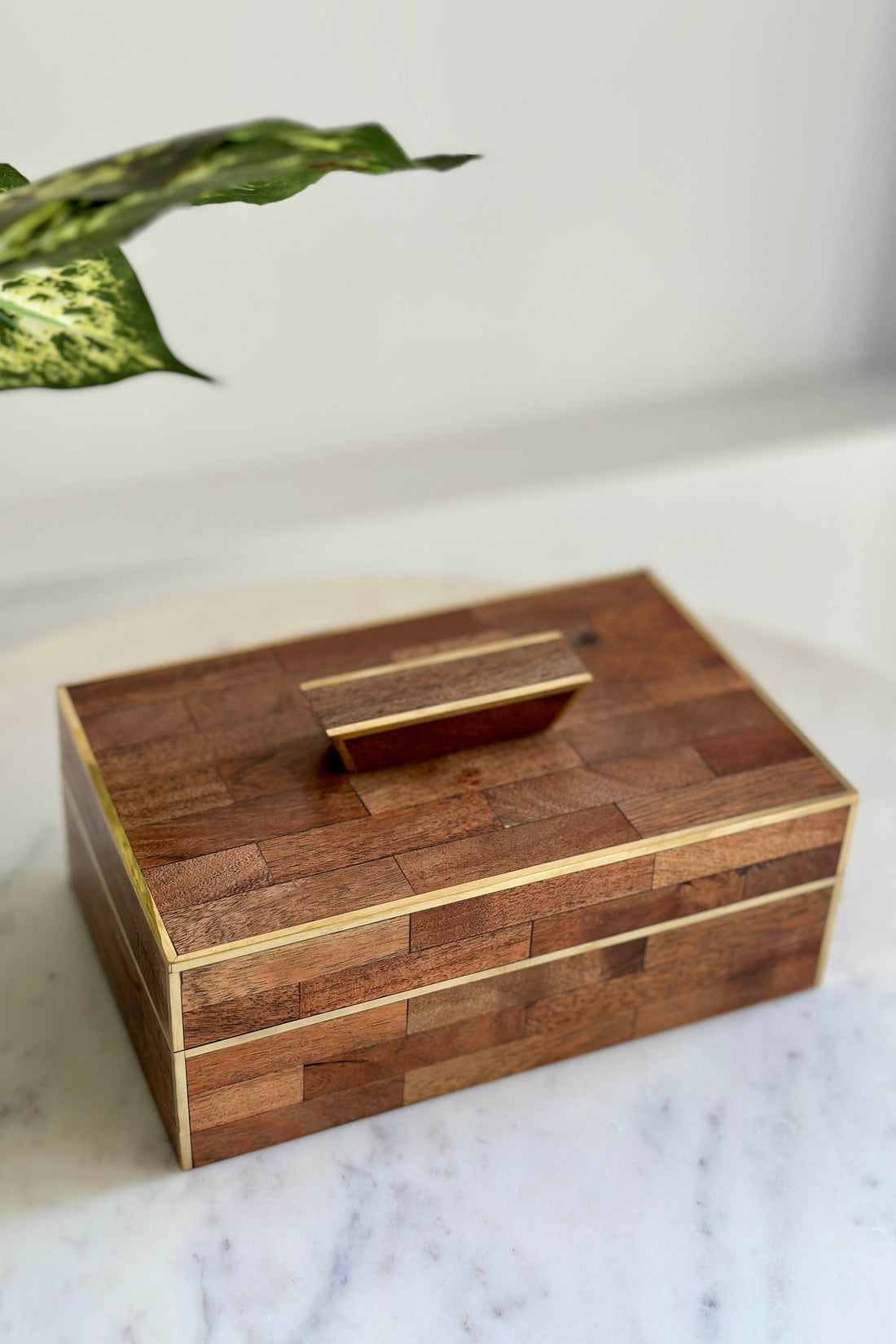 Aspen Brass &amp; Wood Box