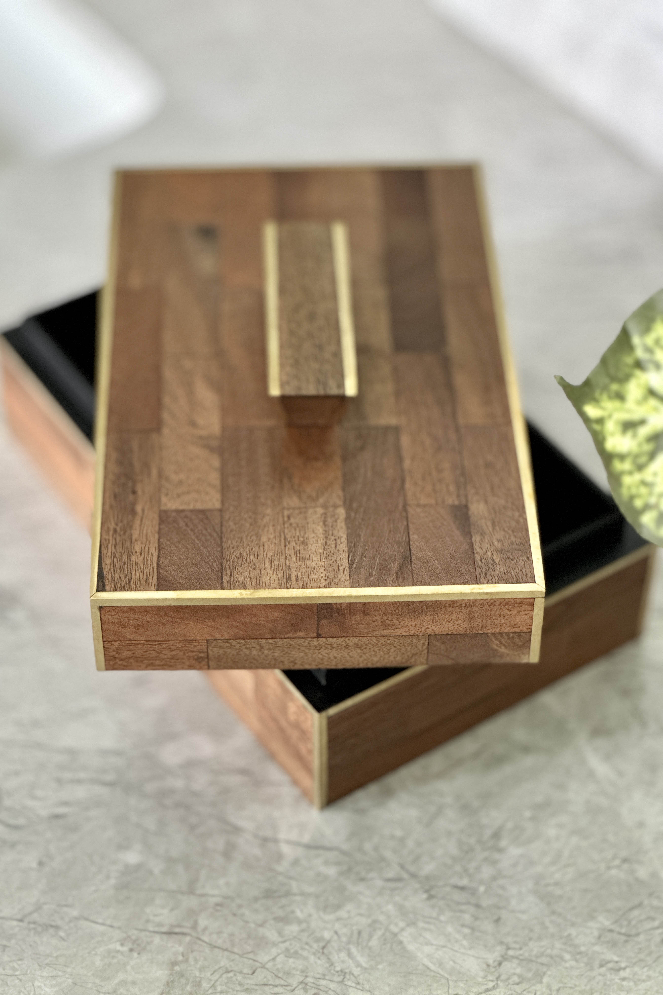 Aspen Brass &amp; Wood Box