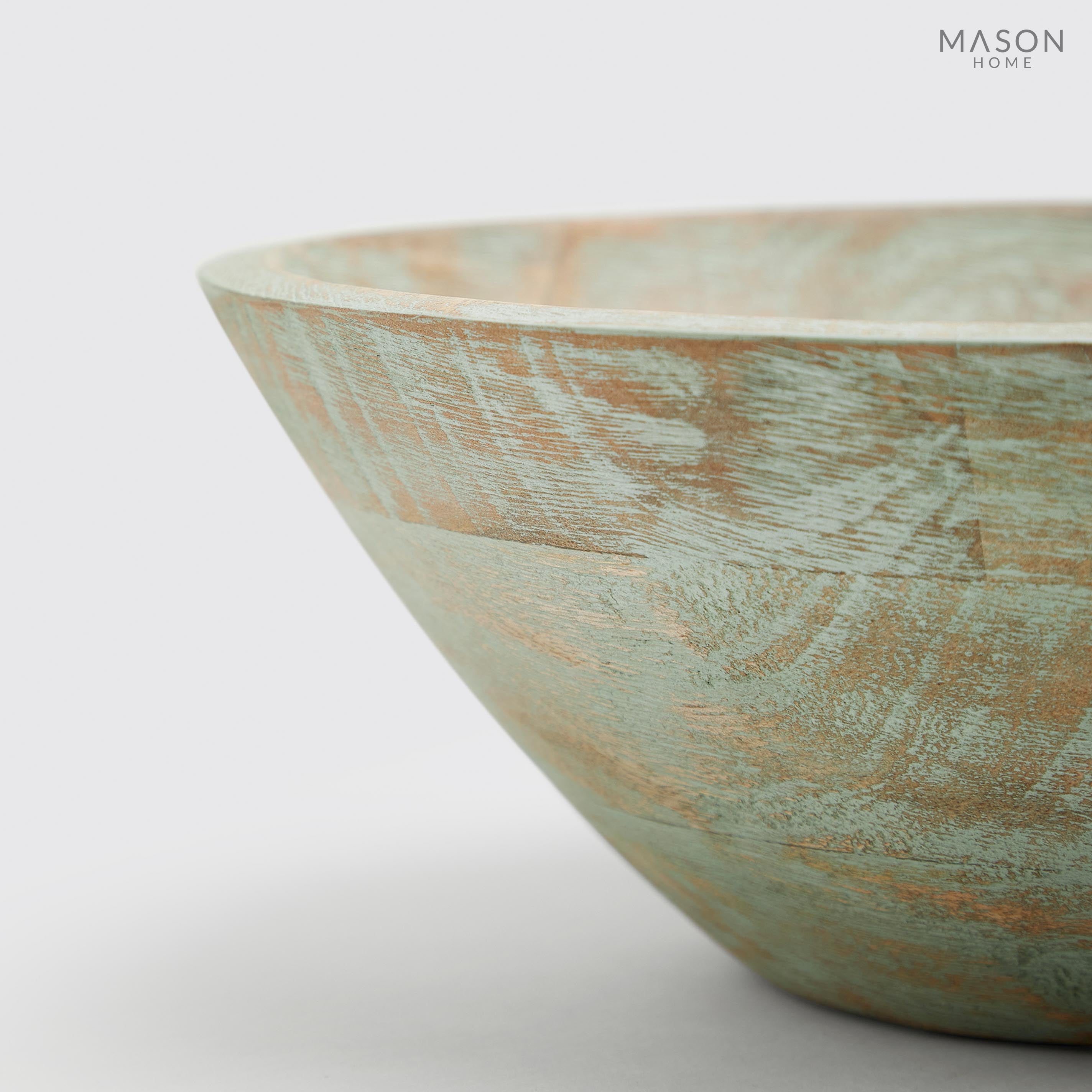 Basic Wooden 12&quot; Bowl Gangtok Sage