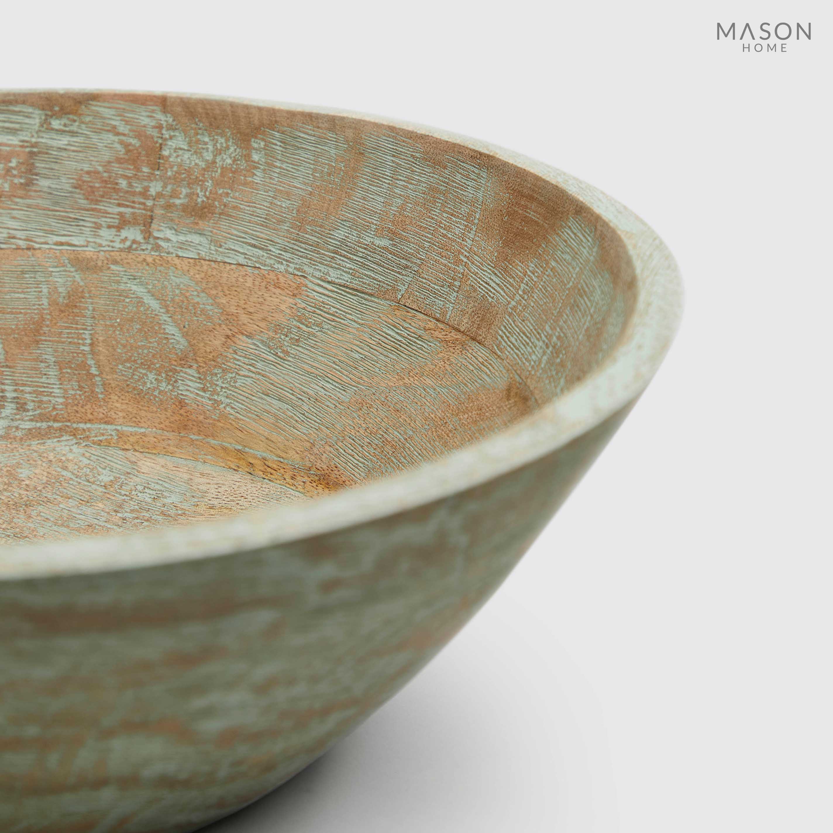 Basic Wooden 12&quot; Bowl Gangtok Sage