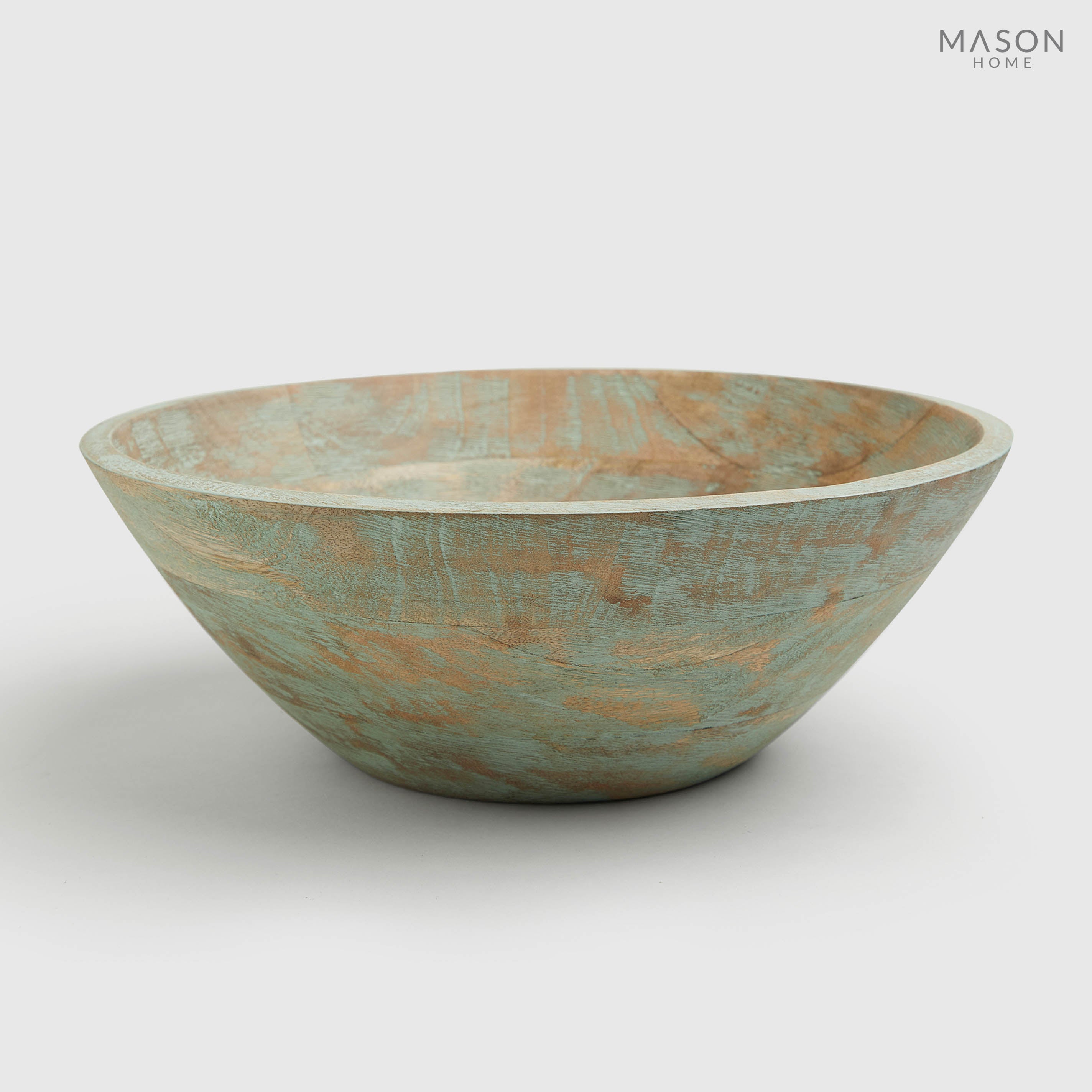 Basic Wooden 12&quot; Bowl Gangtok Sage