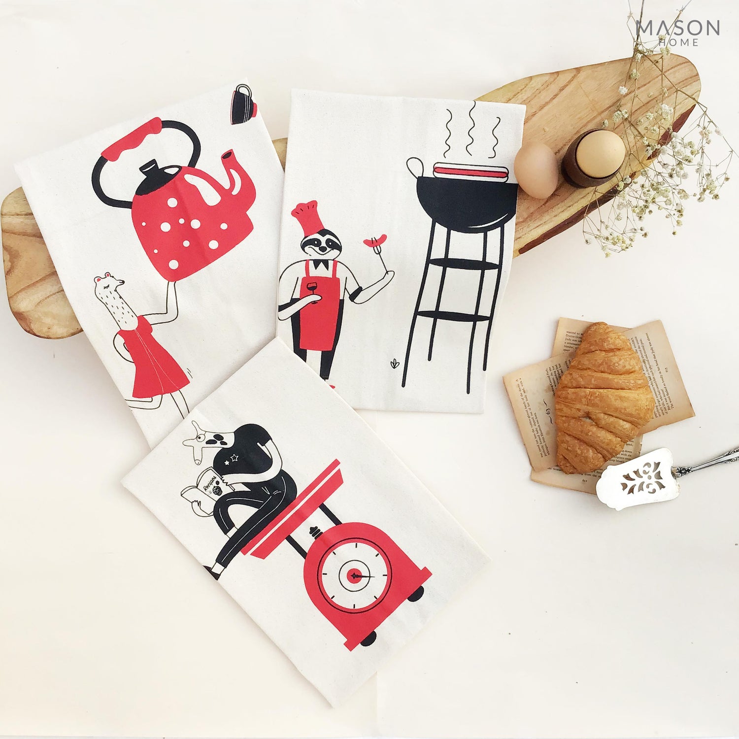 Kitchen Towels - Quirky Crew - Pack Of 3